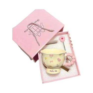 Imagem de Conjunto De Canecas De Cerâmica Borboleta Para Meninas - Presente De A