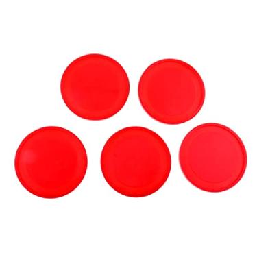Imagem de LEIPUPA Discos de plástico de hóquei Air Hockey de 50 mm/60 mm para mesas de hóquei de ar de tamanho completo, conjunto de 5 - vermelho 60 mm