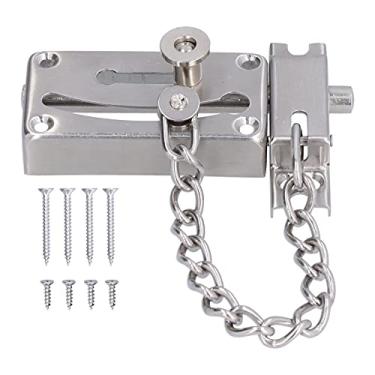 Imagem de Garosa Anti-Theft Chain Porta Parafuso Trava Trava de Aço Inoxidável Anti-Roubo Trava de Porta de Segurança Fivela de Porta de Corrente Fechadura de Madeira Fechadura de Madeira para Casa Hotel Apartamento Quarto Portão Quarto Escritório, Trava de Porta