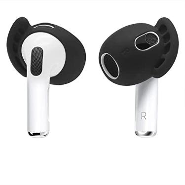 Imagem de Borrachinhas Pads Silicone Auricular para Apple AirPods 3 Ear Hook 2 Pares (Preto)