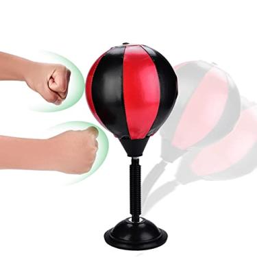 Imagem de bola de boxe de om ventosa,Saco de pancadas de mesa, bola de alívio de estresse para serviço pesado, conjunto de treinamento de boxe esportivo adulto para meninos, pai, crianças, e