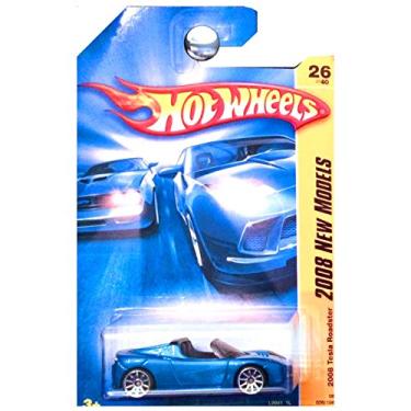Imagem de Hot Wheels 2008 New Models Tesla Roadster Convertible Blue Metallic 1:64 (approx 3")
