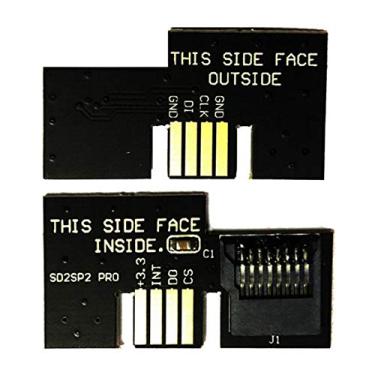 Imagem de HUAYUWA 1 adaptador de cartão SD Mircro SD2SP2 (preto) serve para peças sobressalentes para leitor de cartão SDL TF SD2SP2 da Gamecube SD2SP2