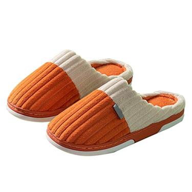 Imagem de Pantufas femininas de espuma viscoelástica, chinelos macios com sola de borracha, sapatos para uso interno e externo
