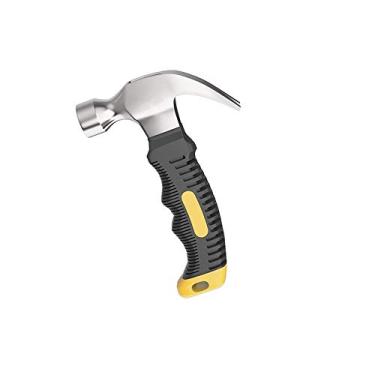 Imagem de Martelo de garra de 236 ml com iniciador de pregos magnético, martelo de marcenaria com alça antiderrapante martelo de acampamento pequeno para paredes de pregos