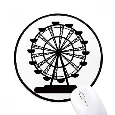 Imagem de DIYthinker Tapete de mouse preto com roda-gigante para computador