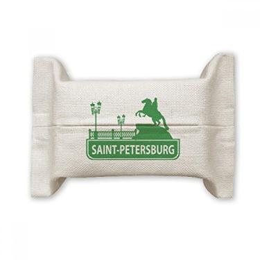 Imagem de Saint.Petersburg America Landmark Capa de papel para lenços faciais Bolsa de linho de algodão