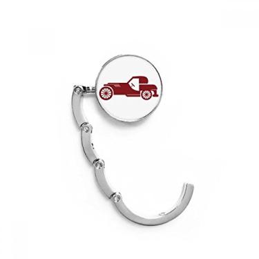 Imagem de Gancho de mesa geométrico clássico vermelho com contorno de carros, gancho decorativo dobrável