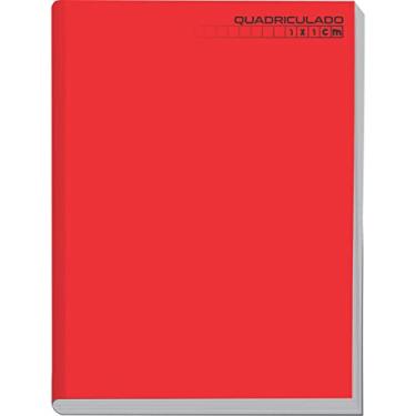 Imagem de Caderno Quadriculado, Tamoio, 1/4, 1x1 cm, 96 Folhas, Brochura, Capa Dura, Vermelho, Pacote com 5