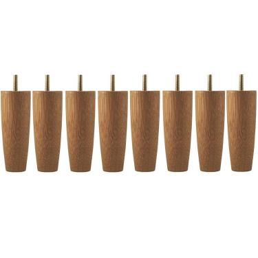 Imagem de Conjunto 8 Pés Para Móveis Cama Casal Pé Para Cama Box Em Madeira