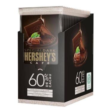 Imagem de Chocolate Hersheys 60% Cacau, Café, Caixa com 12 Barras 85g
