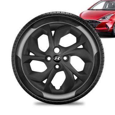 Imagem de Calota Hyundai HB20 aro 15 2020 Preta Brilhante Emb Preto