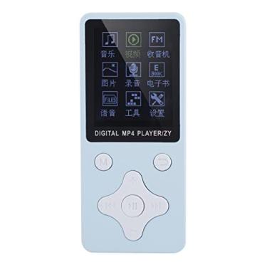 Imagem de MP3 Player, 32G Mini USB Portátil Digital MP3 / MP4 Music Player, Suporte para Música, Rádio, Gravação, Vídeo, E-books, Com Funções de Cronômetro integradas. (Azul claro)