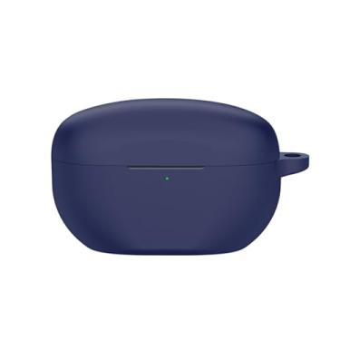 Imagem de Hiborth Capa de fone de ouvido compatível com chaveiro Silicone Cobertura completa Capa de proteção de 360 ​​graus para Sony Wf-1000xm5 Queda à prova de arranhões Leve e apertada Azul escuro
