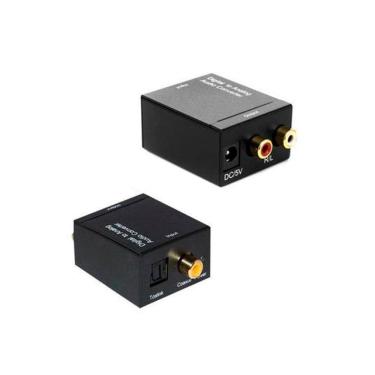 Imagem de Conversor de Áudio Digital para Analógico - Toslink (óptico) ou Coaxial para 2 RCA - AD0250