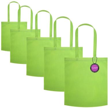 Imagem de Kit 5x Sacola Ecobag em TNT Premium Termo Selado 38x41cm Aid TopGet