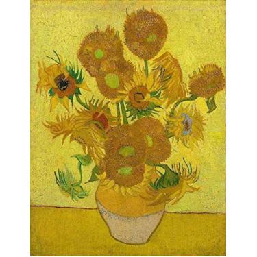 Imagem de Girassóis (1889) de Vincent van Gogh - 30x39 - Tela Canvas Para Quadro