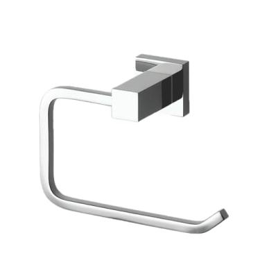 Imagem de Porta Papel Higiênico Cromado Em Inox Suporte Papeleira Em Metal Para Banheiro - Linha Berlim