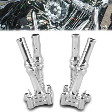 Imagem de Capas de bloco de elevação de haste para Harley Twin Cam Road King Street glide Fat Boy Softail Slim FLS Deuce FXSTD Street Bob CHROME Gauge Pushrod Cover