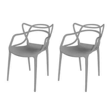 Imagem de Conjunto com 2 Cadeiras Berrini Cinza