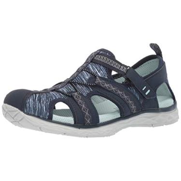 Imagem de Dr. Scholl's Shoes Sandália feminina Andrews Fisherman, Nobuck/tecido azul-marinho, 5