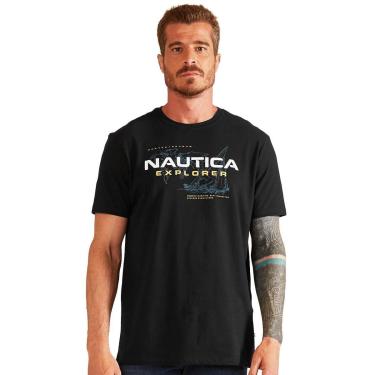 Imagem de Camiseta Nautica Masculina Explorer World Preta-Masculino