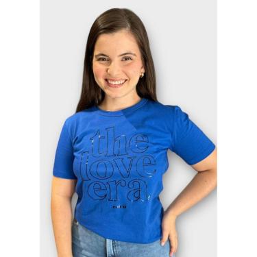 Imagem de Camiseta Fem Colcci - Azul Azul P-Feminino