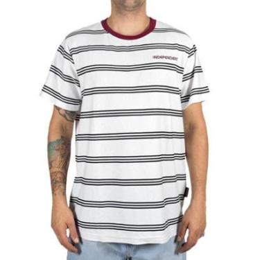 Imagem de Camiseta Independent Bauhaus Striped Branco/Preto-Unissex