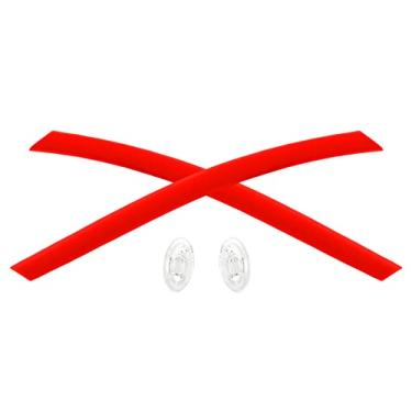 Imagem de Vonxyz Kits de borracha de substituição para óculos de sol Oakley Ejector OO4142 - Vermelho