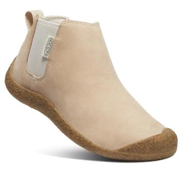 Imagem de KEEN Mosey Chelsea Bota feminina de couro sem cadarço, Safári/Bétula, 6