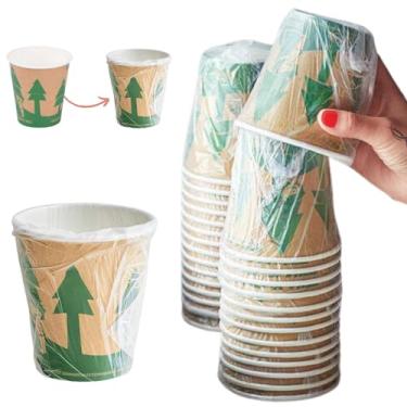 Imagem de LPS Lowpricesupply Pacote com 48 copos de papel quente compostáveis individualmente embalados com tampas para café, quarto de hotel e motel, caixa para viagem, hospedeiro do airbnb (APENAS COPOS)