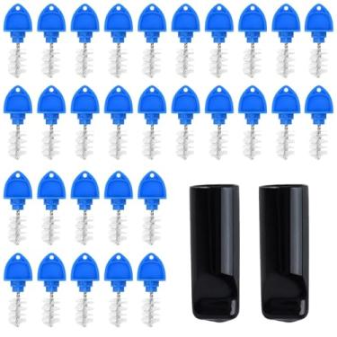 Imagem de Cirwurie Pacote com 32 unidades de escova de torneira de cerveja de pressão, tampão de barril, tampões de torneira de cerveja, tampão de borracha, tampão de borracha, tampão de tampão, chupeta, tampas