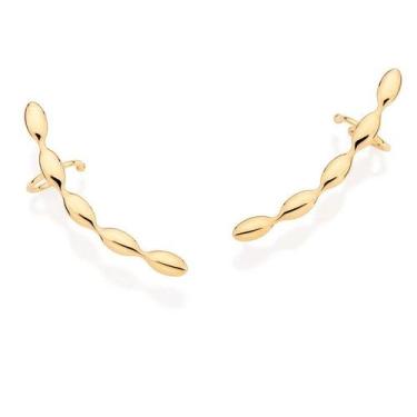 Imagem de Brincos banhado ouro 3x 24k 18k e 22k pressão femininos ear cuff pierc