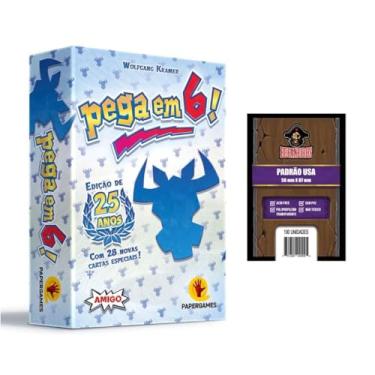 Imagem de Kit Jogo De Cartas Pega em 6! PaperGames + Sleeves Padrão USA Bucaneiros