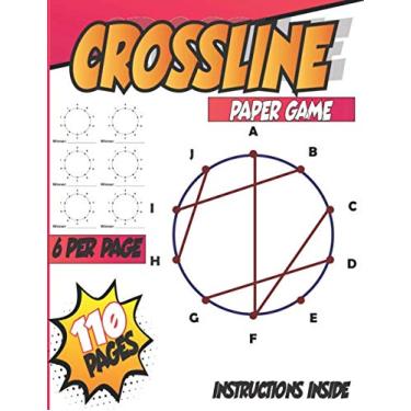 Imagem de Crossline Paper Game: pen, pencil and paper mathematical game, 6 games per page 110 pages, 8.5x11, travel game, instructions inside