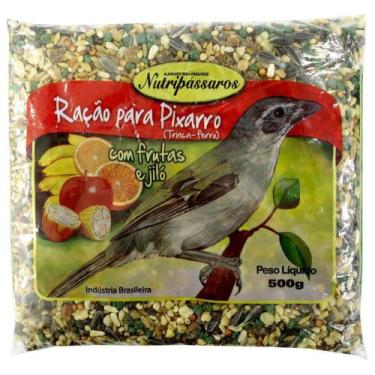 Imagem de Racao Nutripassaros Pixarro Trinca-Ferro Frutas e Jilo 500g - Nutripás
