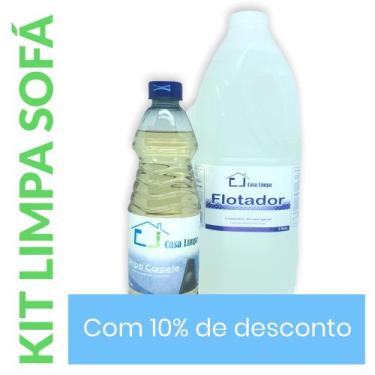 Imagem de Kit limpa sofa (flotador 2l + limpa carpete 500ml) - Casa Limpa
