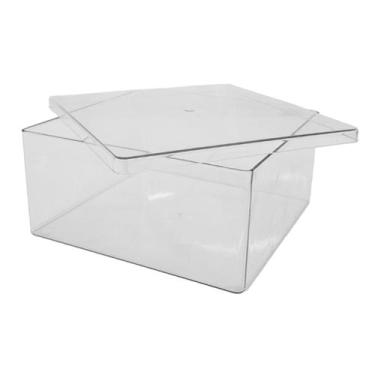 Imagem de Caixa cake box quadrada c/tampa 2 l sobremesa doces bolo - LSC Toys