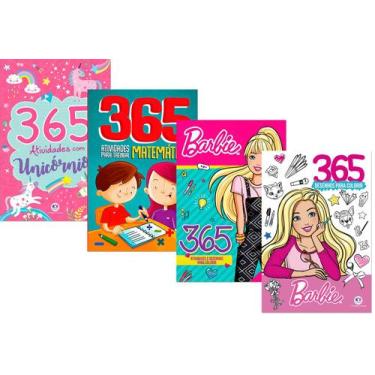 Imagem de Kit 365 Atividades - Unicórnios + Matemática + Barbie 1 e 2 - Ciranda 