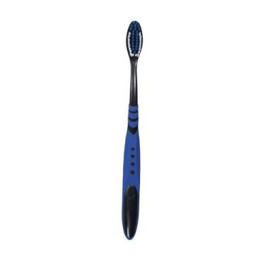 Imagem de Escova Dental Cerdas Longo Alcance Média Cabo Borracha Klin, Azul