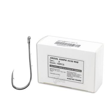Imagem de Anzol Albatroz 4330 C/ Farpa Nickel N6/0 - 100 Peças - Albatroz Fishin