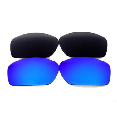 Imagem de GALAXYLENSE Lentes de reposição para Oakley Gascan de várias cores, __Preto/Azul, regular