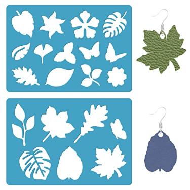 Imagem de GORGECRAFT 2 estilos de brincos de folha, modelo de forma de joia de borboleta, reutilizável, estêncil de corte de acrílico para pulseiras de couro, joias, fazer scrap-booking, faça você mesmo,
