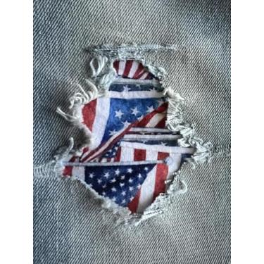Imagem de Adesivos de tecido patriótico americano Peek-A-Boo Iron On da HoleyPatches em vários estilos/tamanhos