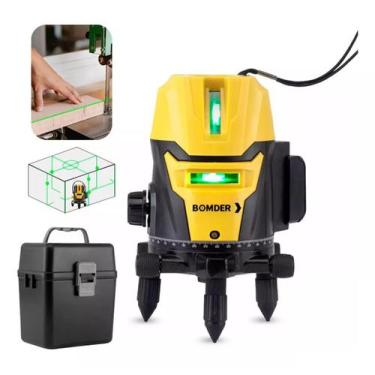 Imagem de Nível a Laser Profissional 5 Linhas a Bateria Alcance 20 Metros com Ma