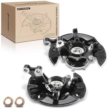 Imagem de A-Premium 2 conjuntos de junta de direção dianteira e cubo de rolamento de roda compatíveis com Toyota Corolla 2003-2008 1.8L e FWD, com 5-lug, substitui # 4321119015 4321219015