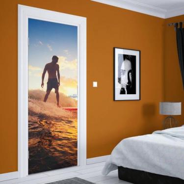 Imagem de Adesivo de Porta Surfista 04 - Império da Impressão, G - 90cm x 210cm