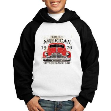 Imagem de Moletom Infantil Vintage Classic Car - Foca na Moda, Branco, Preto, 2