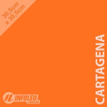 Imagem de Papel 180 gramas 30,5x30,5cm Cartagena (Laranja) Color Plus - 10 unida