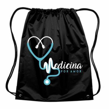 Imagem de Mochila Saco Em Nylon Emborrachado 35x45cm Profissões - Ideia e Costur